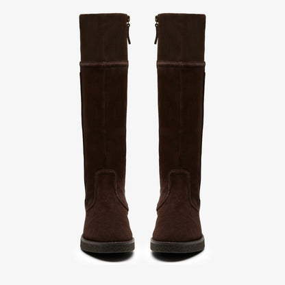Nella Hi Dark Brown Suede - Clarks Women