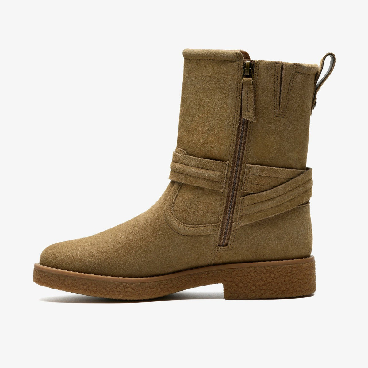 Nella Mid Dark Sand Suede - Clarks Women