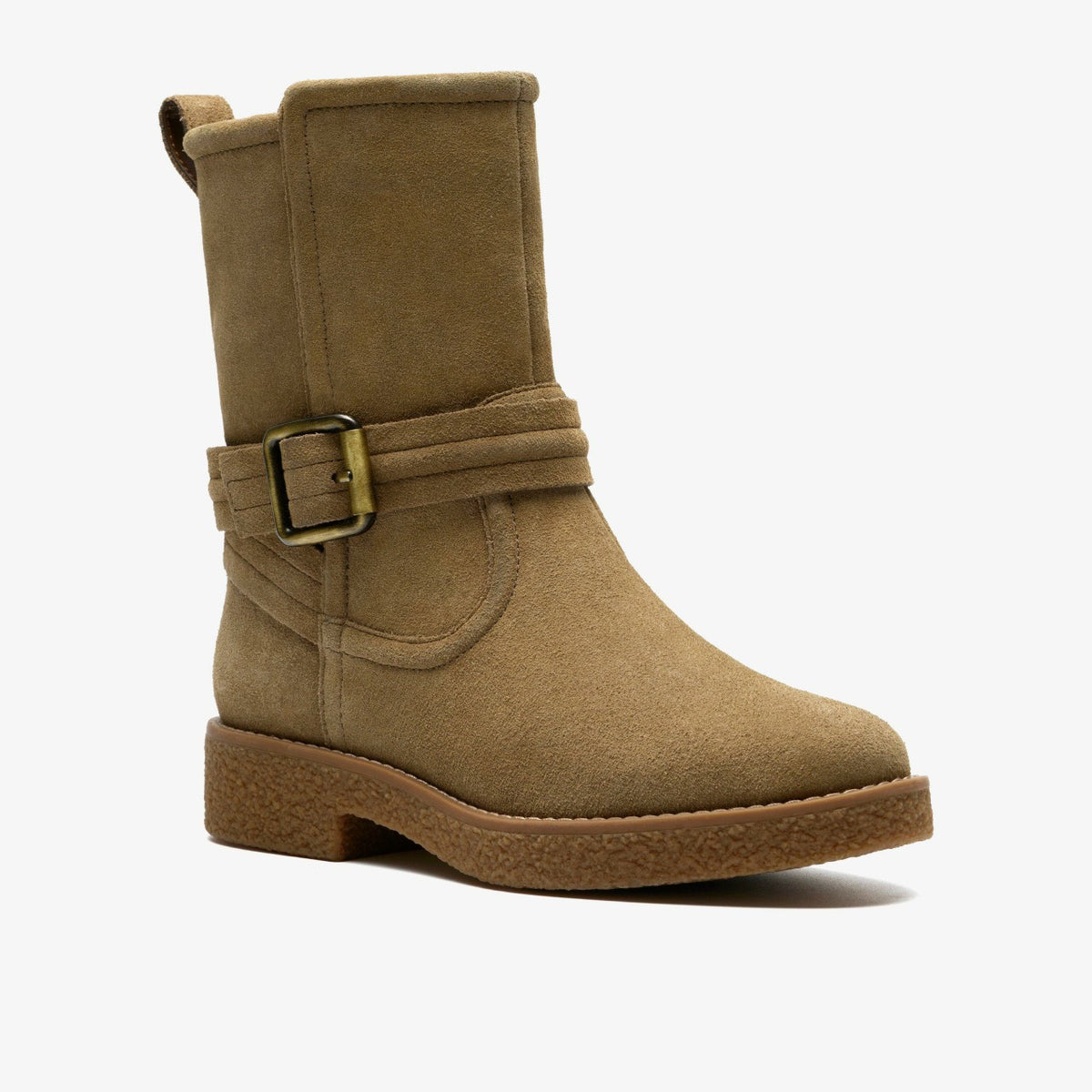 Nella Mid Dark Sand Suede - Clarks Women