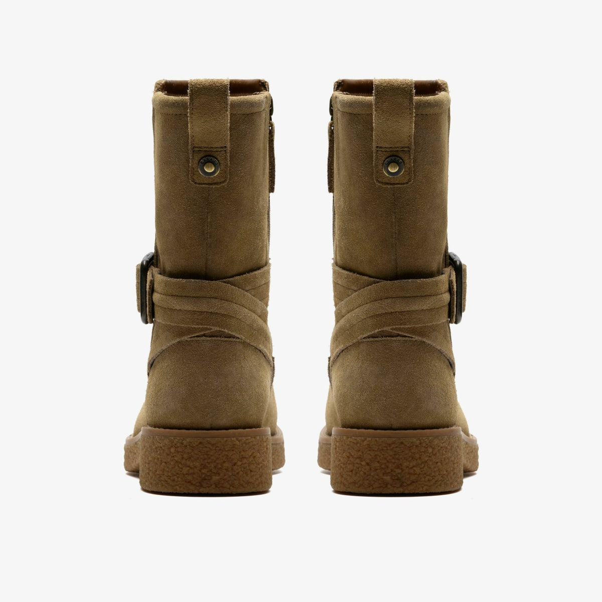 Nella Mid Dark Sand Suede - Clarks Women