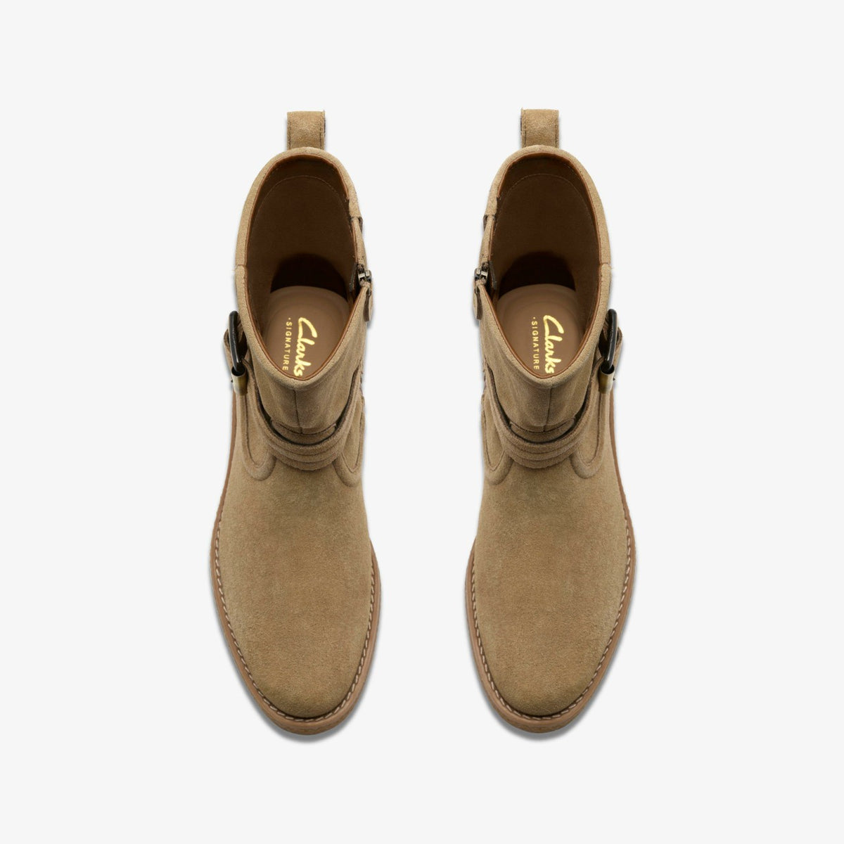 Nella Mid Dark Sand Suede - Clarks Women