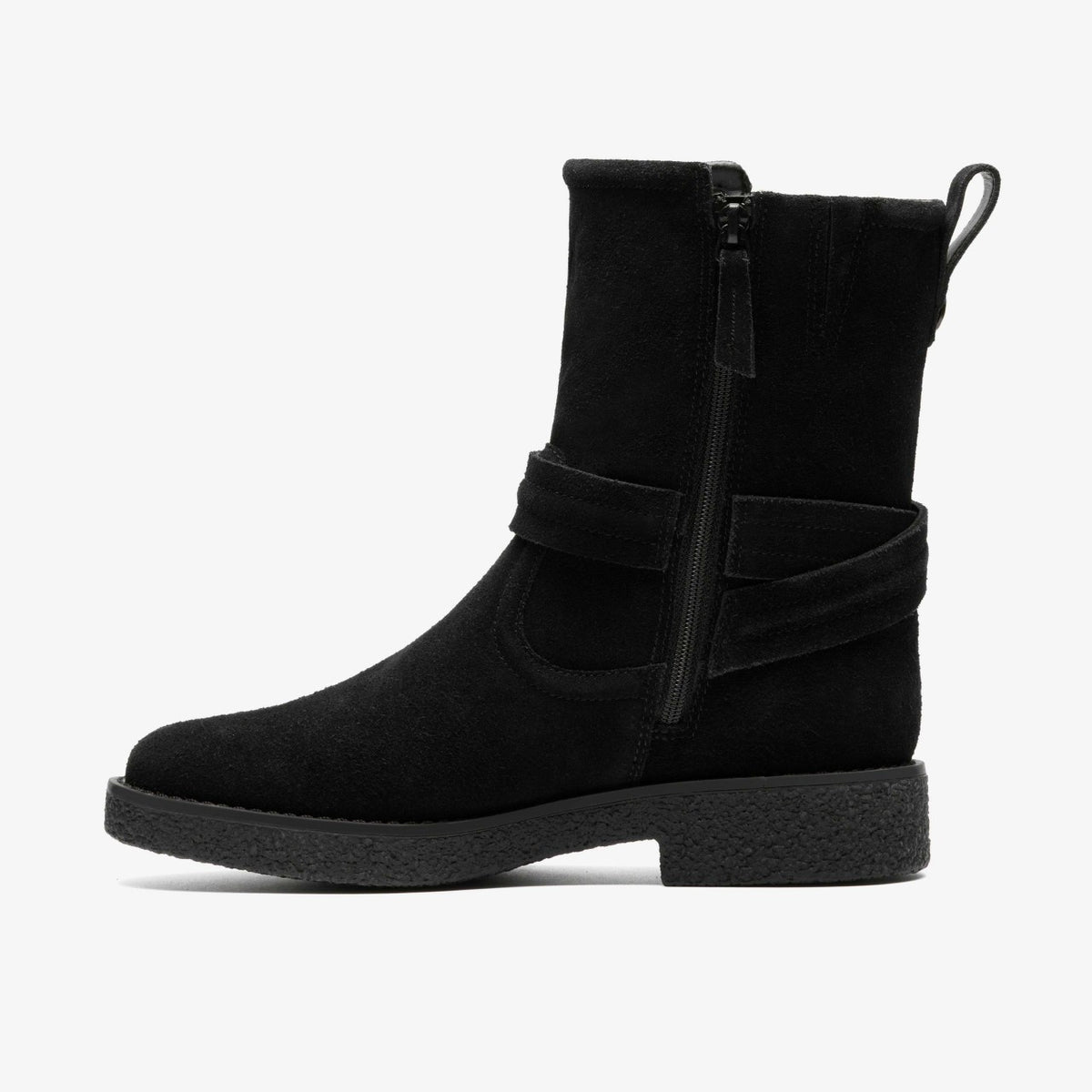 Nella Mid Black Suede - Clarks Women