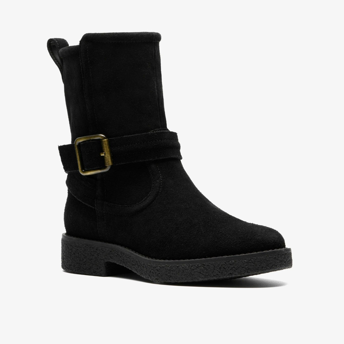 Nella Mid Black Suede - Clarks Women