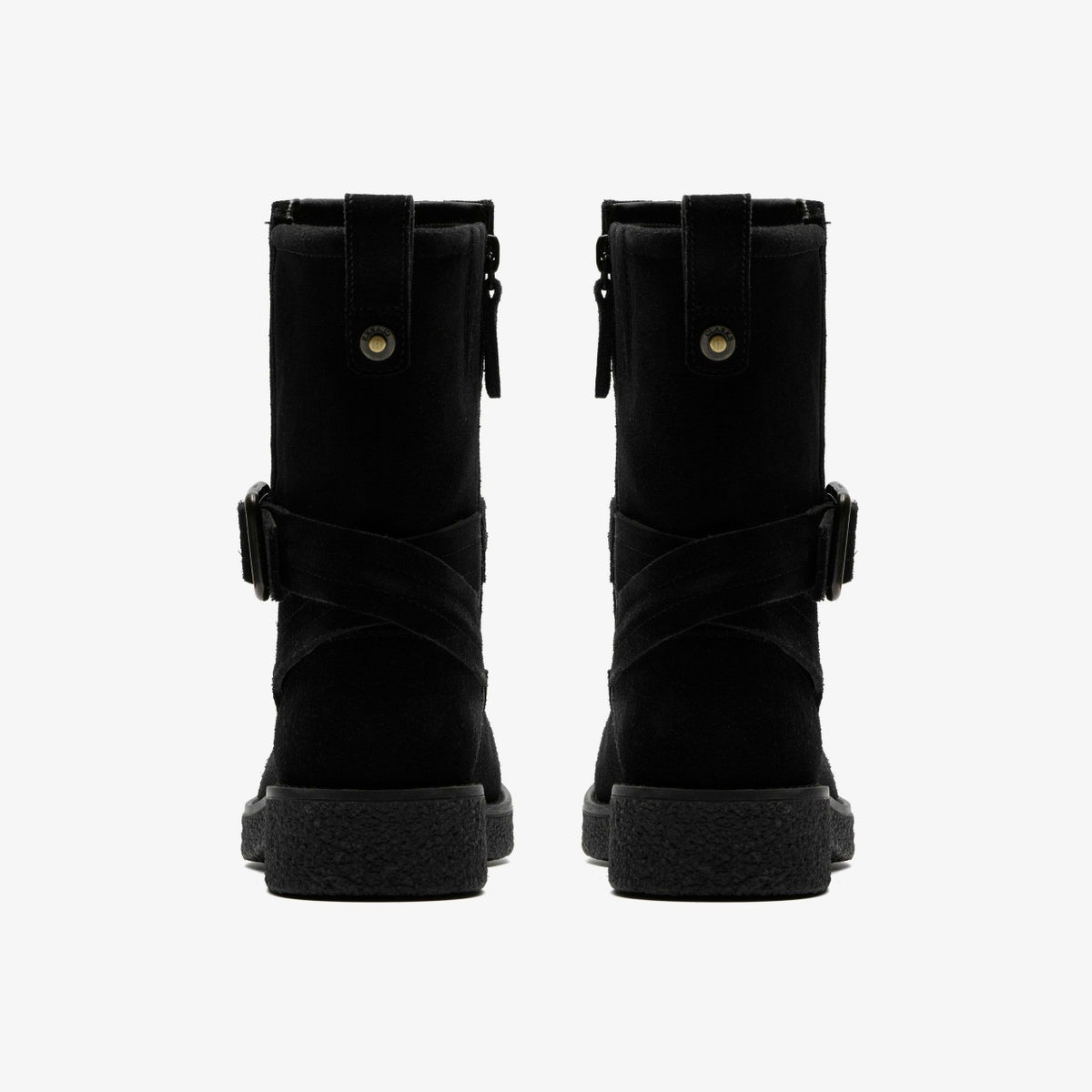 Nella Mid Black Suede - Clarks Women