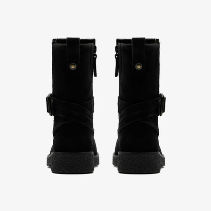Nella Mid Black Suede - Clarks Women