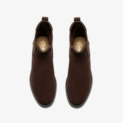 Nella Top Dark Brown Suede - Clarks Women