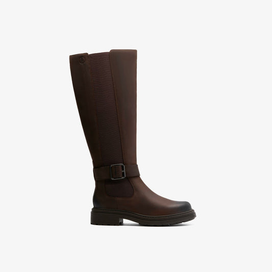 Orinoco 3 Tall Dark Brown Leather - Clarks Women