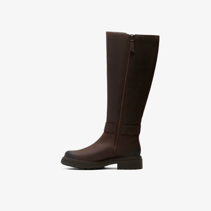 Orinoco 3 Tall Dark Brown Leather - Clarks Women