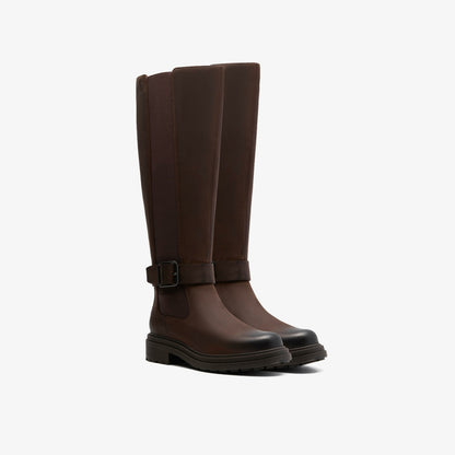 Orinoco 3 Tall Dark Brown Leather - Clarks Women