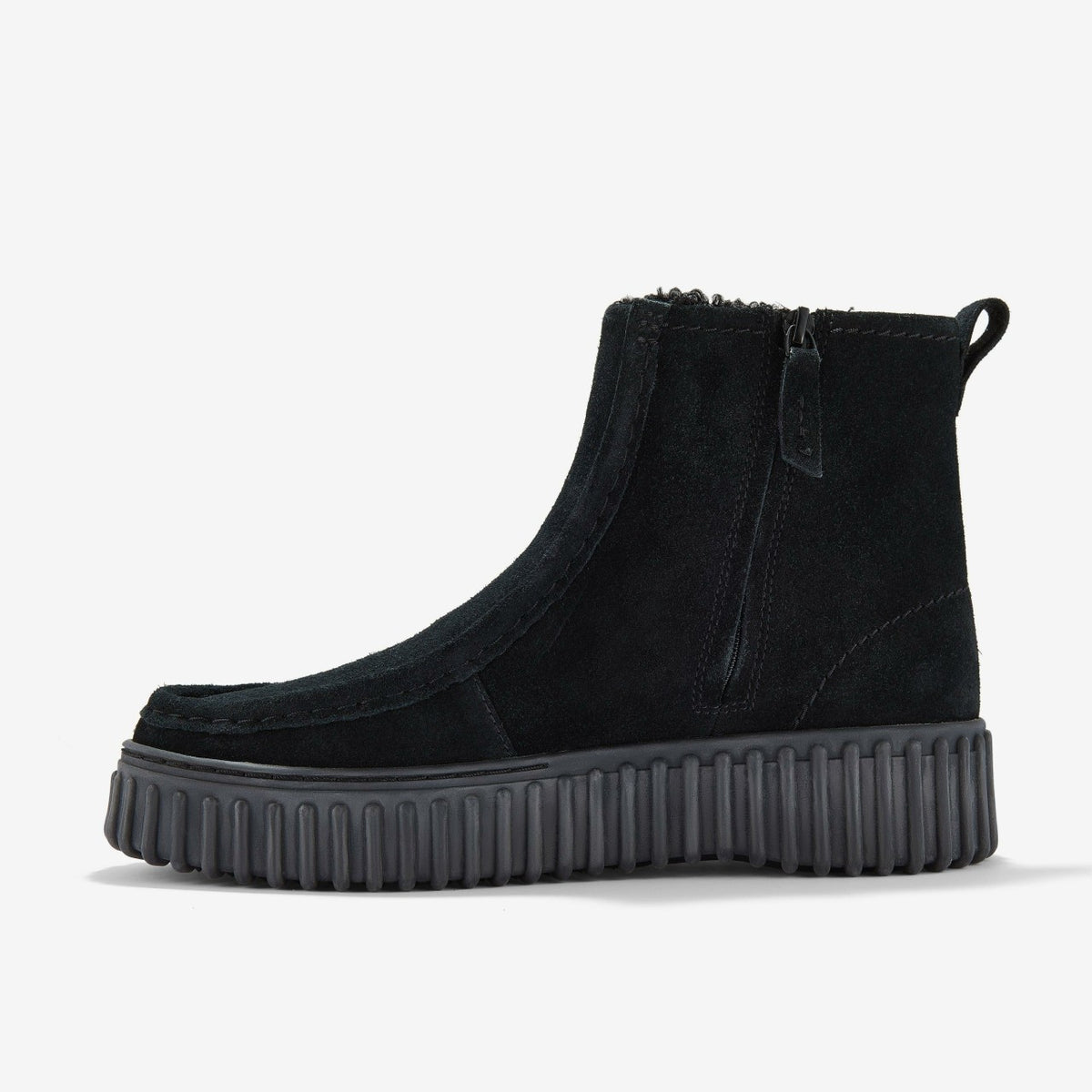 Torhill Cozy Black Warmlined Suede - Clarks Women