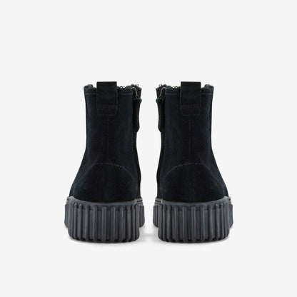Torhill Cozy Black Warmlined Suede - Clarks Women