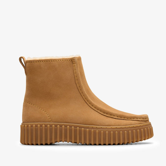 Torhill Cozy Light Tan Warmlined - Clarks Women