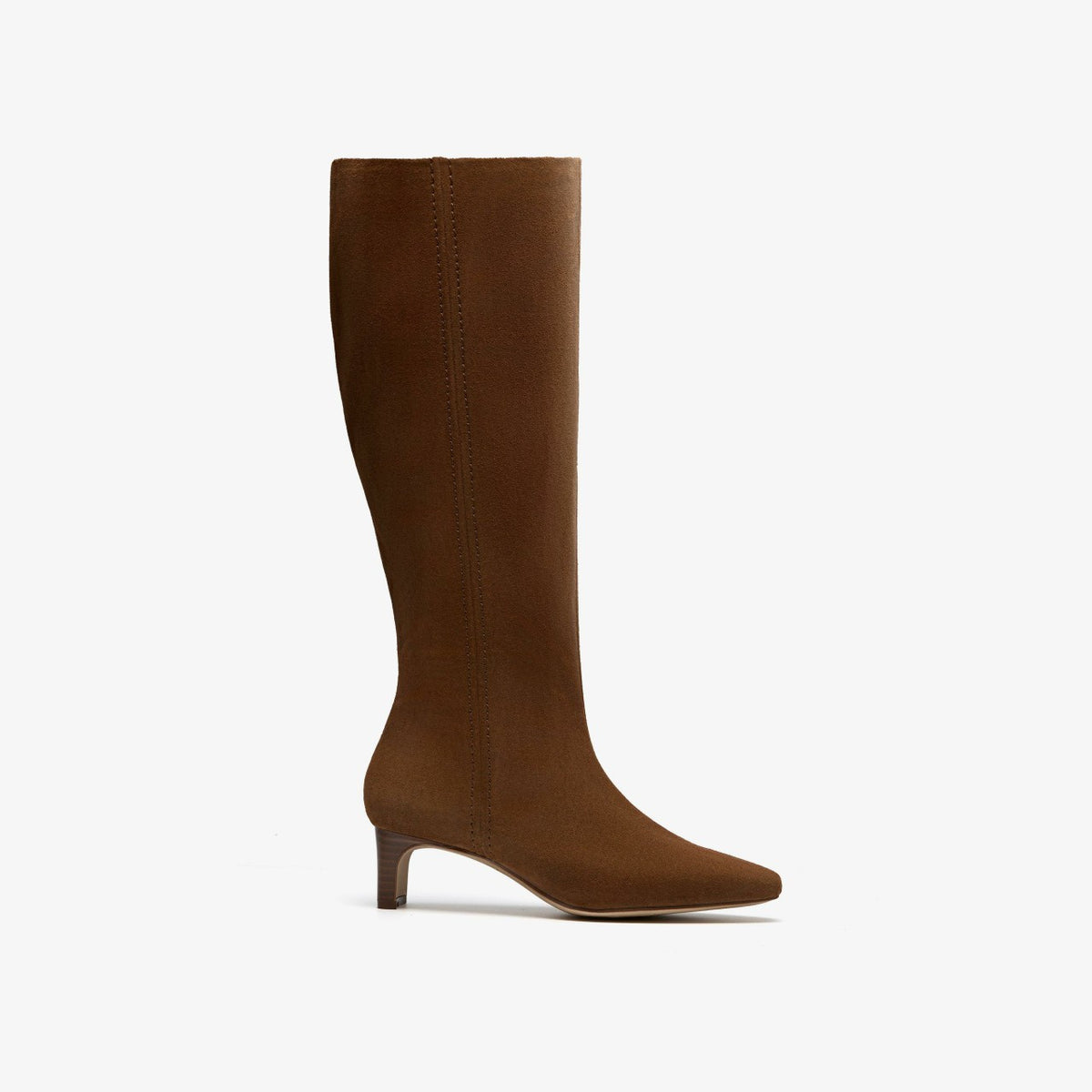 Edina Tall Walnut Suede - Clarks Women