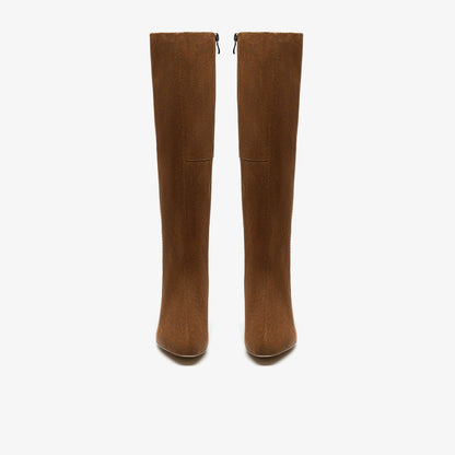 Edina Tall Walnut Suede - Clarks Women