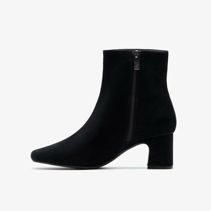 Fernie Zip Black Suede - Clarks Women