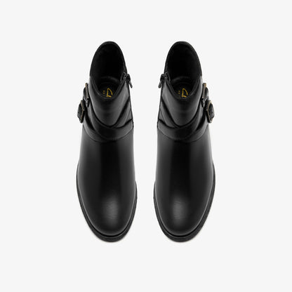 Havisham Bay Black Leather - Clarks Women