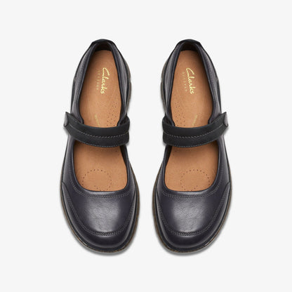 Orlene Jane Black Leather - Clarks Women