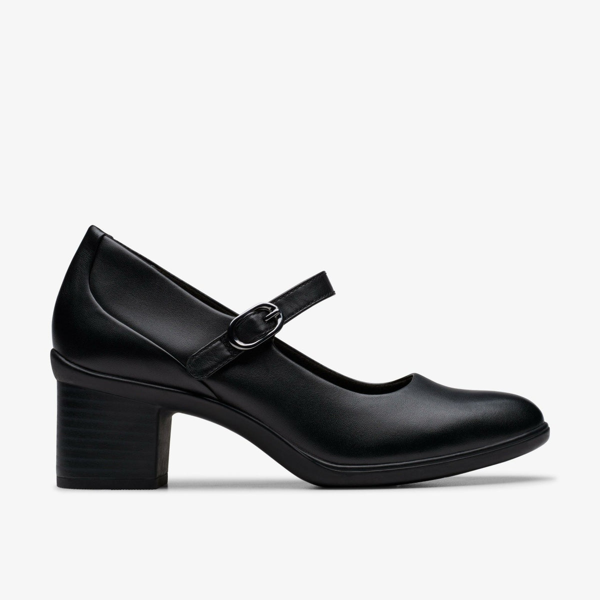 Shaya Jane Black Leather - Clarks Women