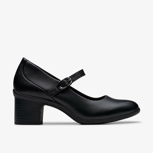 Shaya Jane Black Leather - Clarks Women