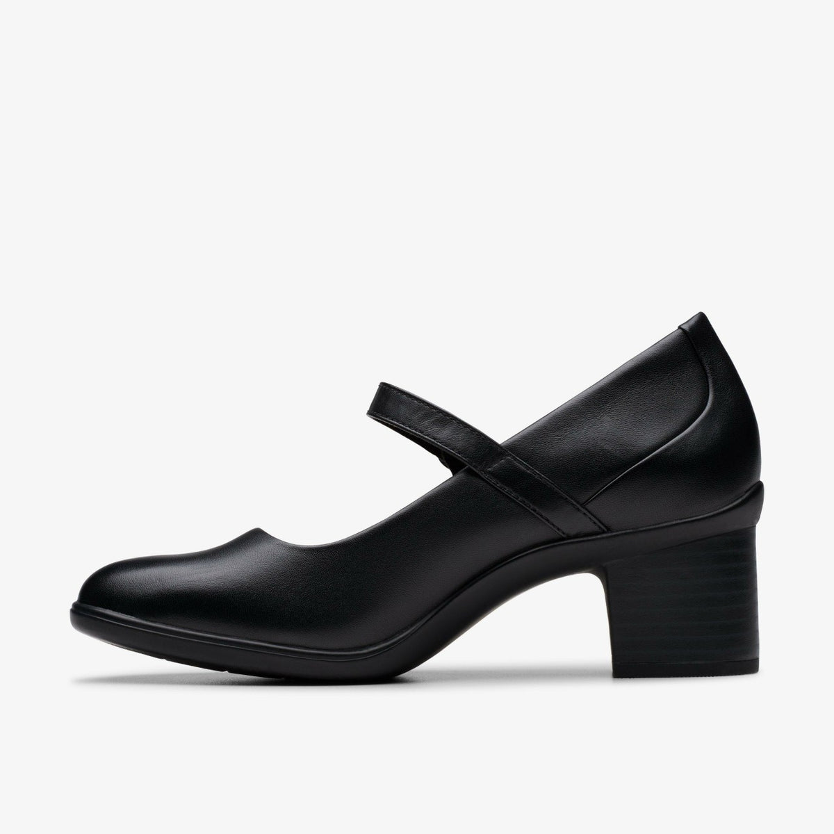 Shaya Jane Black Leather - Clarks Women