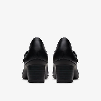 Shaya Jane Black Leather - Clarks Women