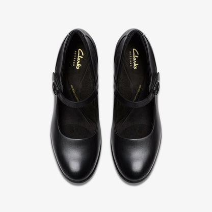 Shaya Jane Black Leather - Clarks Women