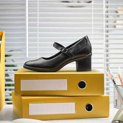 Shaya Jane Black Leather - Clarks Women