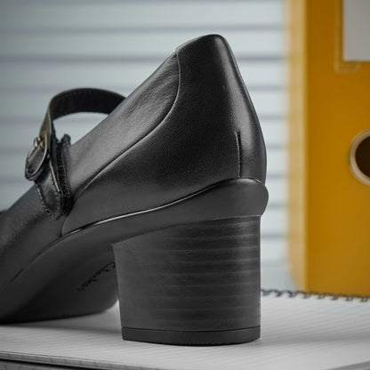 Shaya Jane Black Leather - Clarks Women