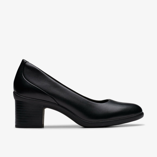 Shaya Poppy Black Leather - Clarks Women