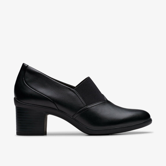Shaya Tess Black Leather - Clarks Women