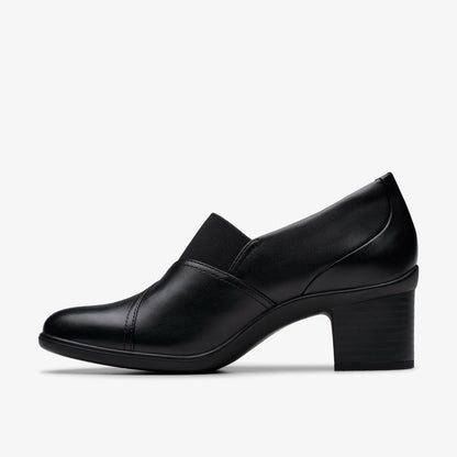 Shaya Tess Black Leather - Clarks Women