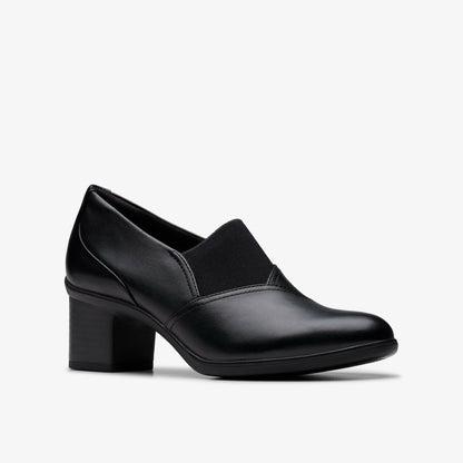 Shaya Tess Black Leather - Clarks Women