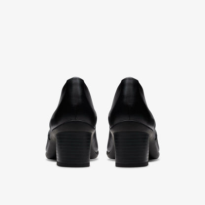 Shaya Tess Black Leather - Clarks Women