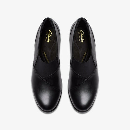 Shaya Tess Black Leather - Clarks Women