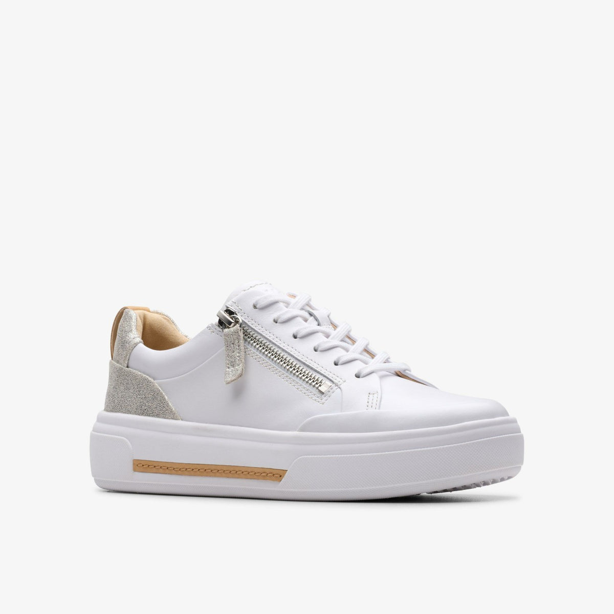 Hollyhock Zip Silver Combination Leather - Clarks Women