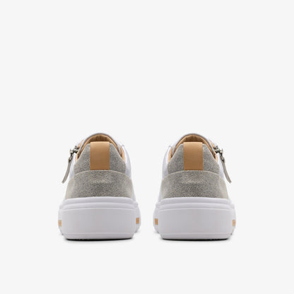 Hollyhock Zip Silver Combination Leather - Clarks Women