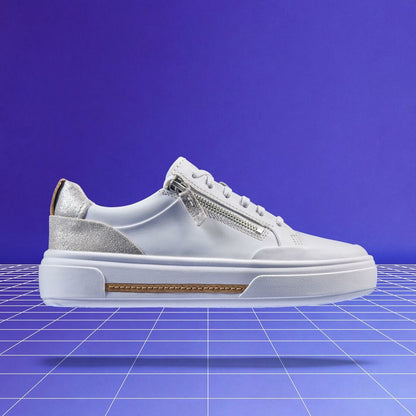 Hollyhock Zip Silver Combination Leather - Clarks Women