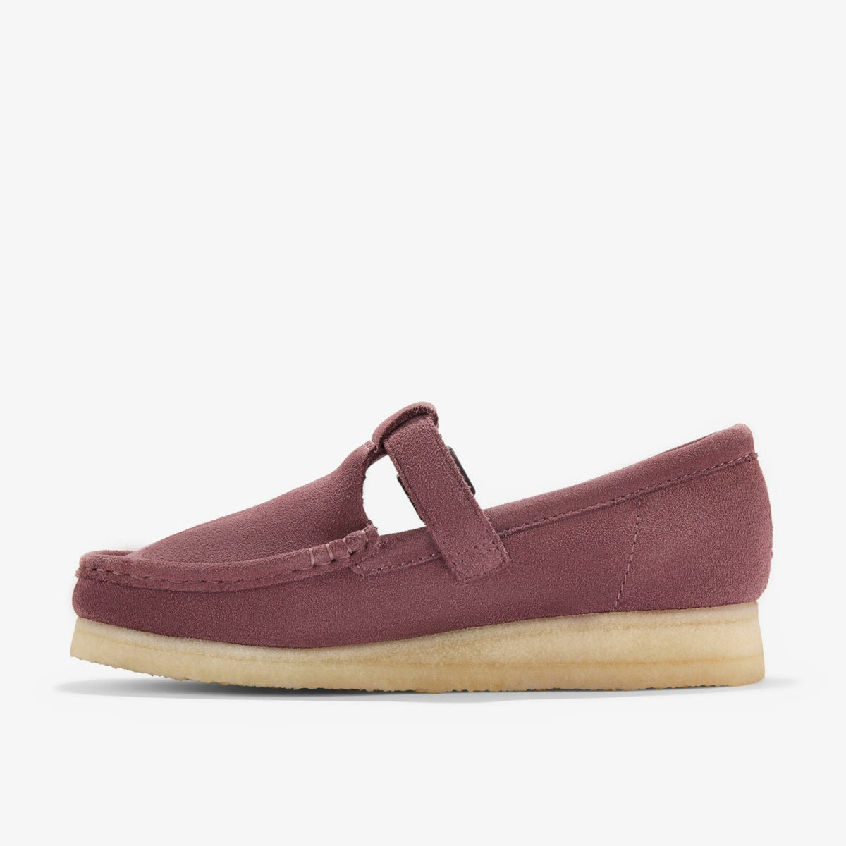 Wallabee T Bar Rose Brown Suede - Clarks Women