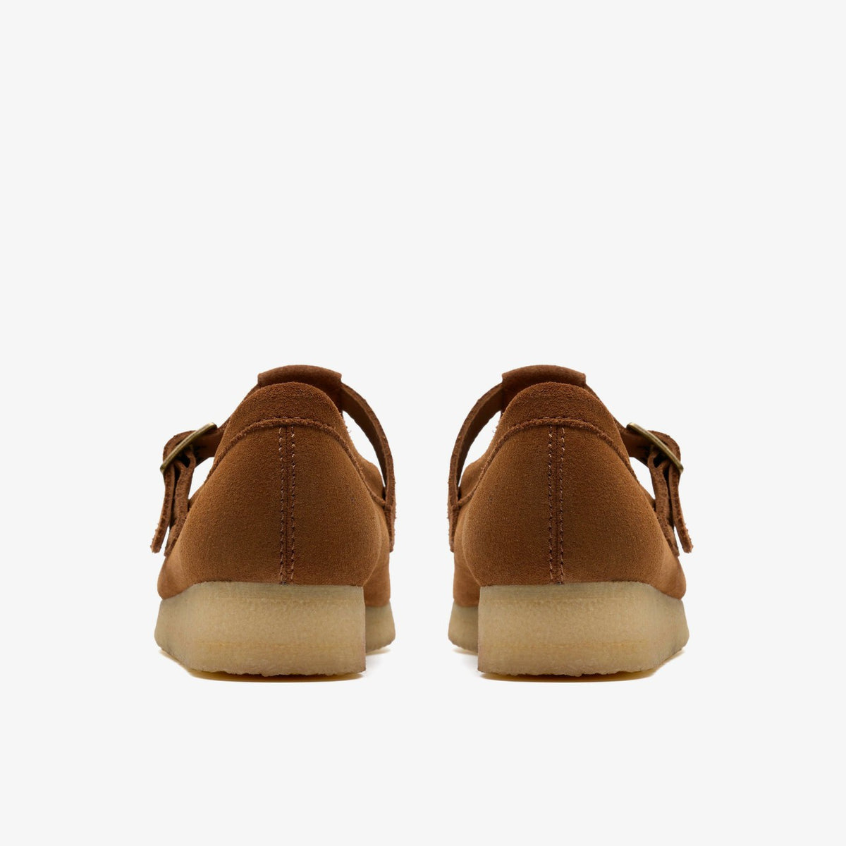 Wallabee T Bar Brown/Orange Suede - Clarks Women