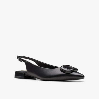Sensa 15 Trim Black Leather - Clarks Women