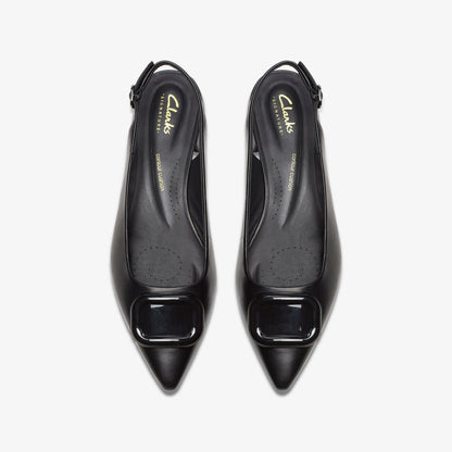Sensa 15 Trim Black Leather - Clarks Women