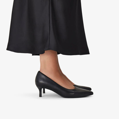 Zarey Court Black Leather - Clarks Women