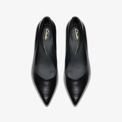 Zarey Court Black Leather - Clarks Women