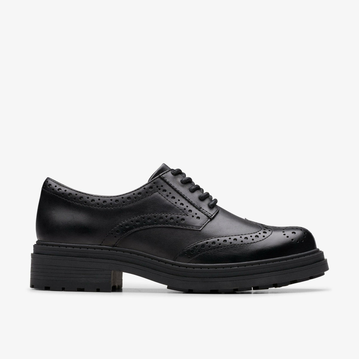 Orinoco3 Derby Black Leather - Clarks Women