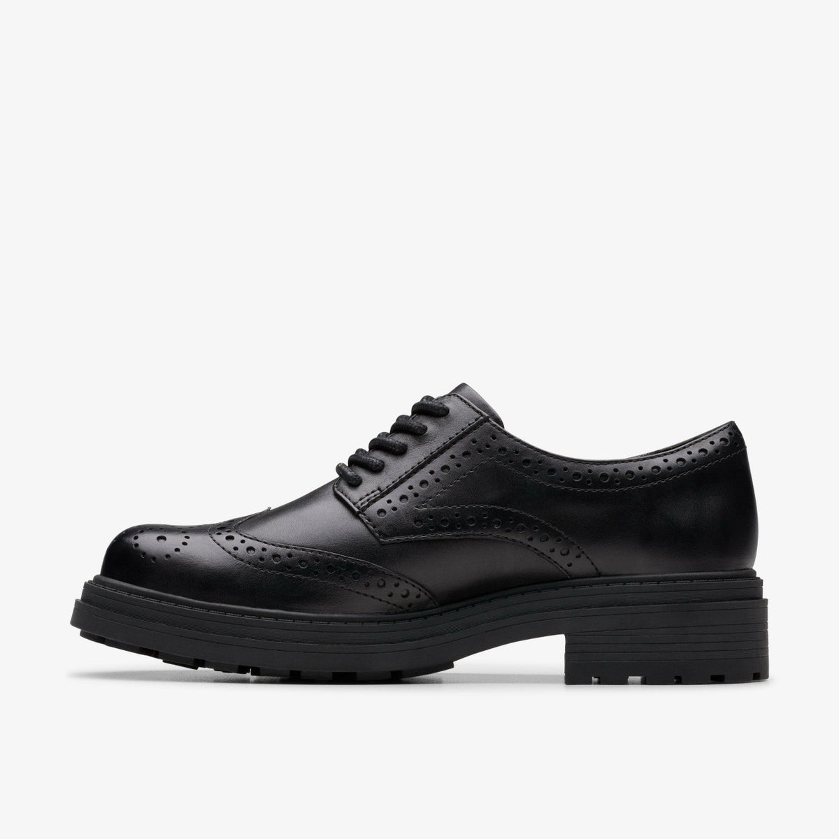 Orinoco3 Derby Black Leather - Clarks Women