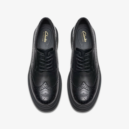 Orinoco3 Derby Black Leather - Clarks Women