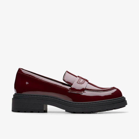 Orinoco 3 Edge Burgundy Patent - Clarks Women