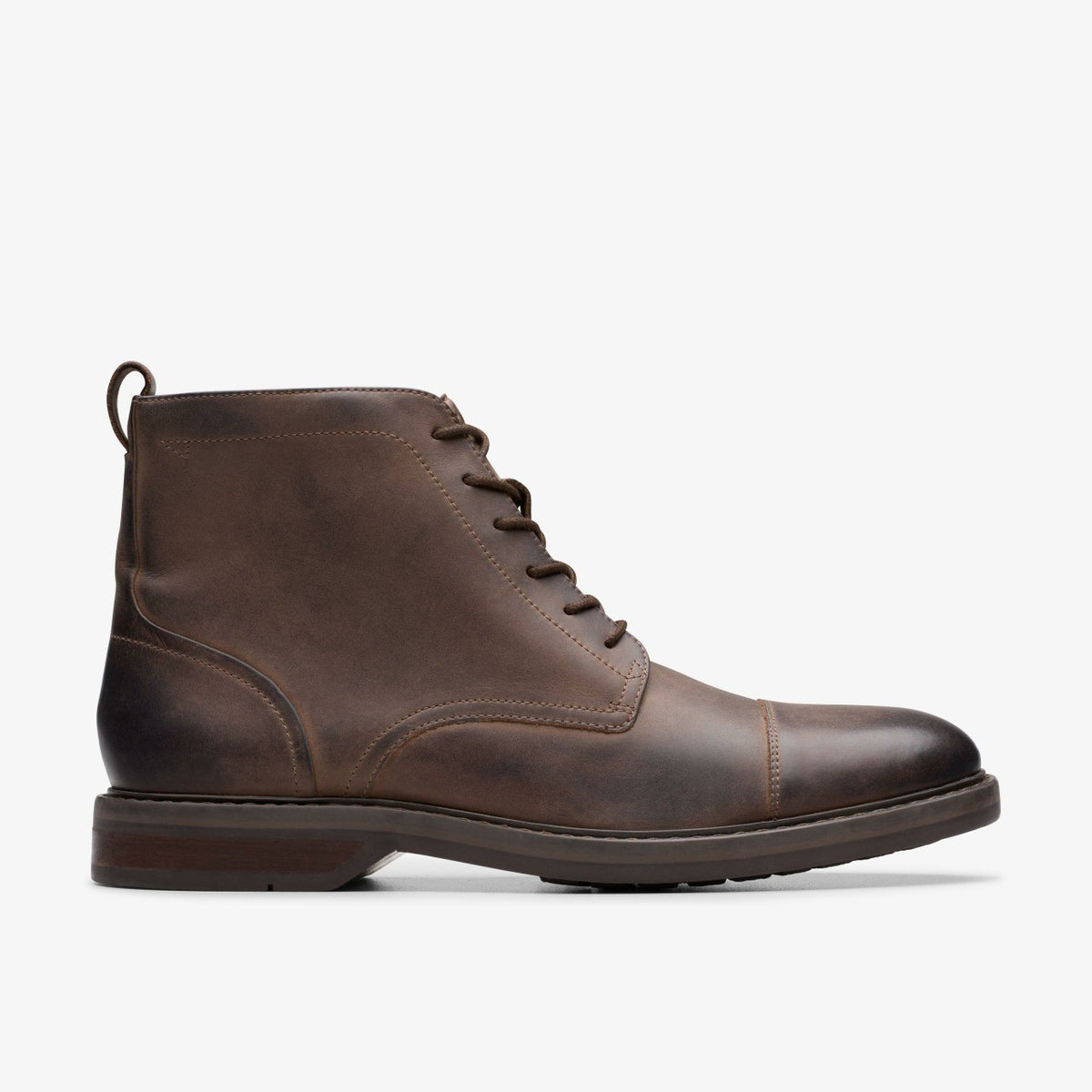 Aldwin Cap Brown Leather - Clarks Men