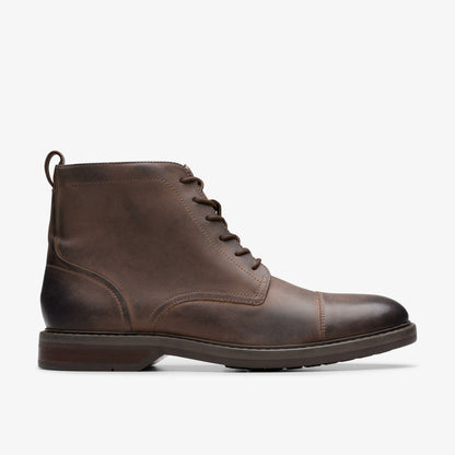 Aldwin Cap Brown Leather - Clarks Men