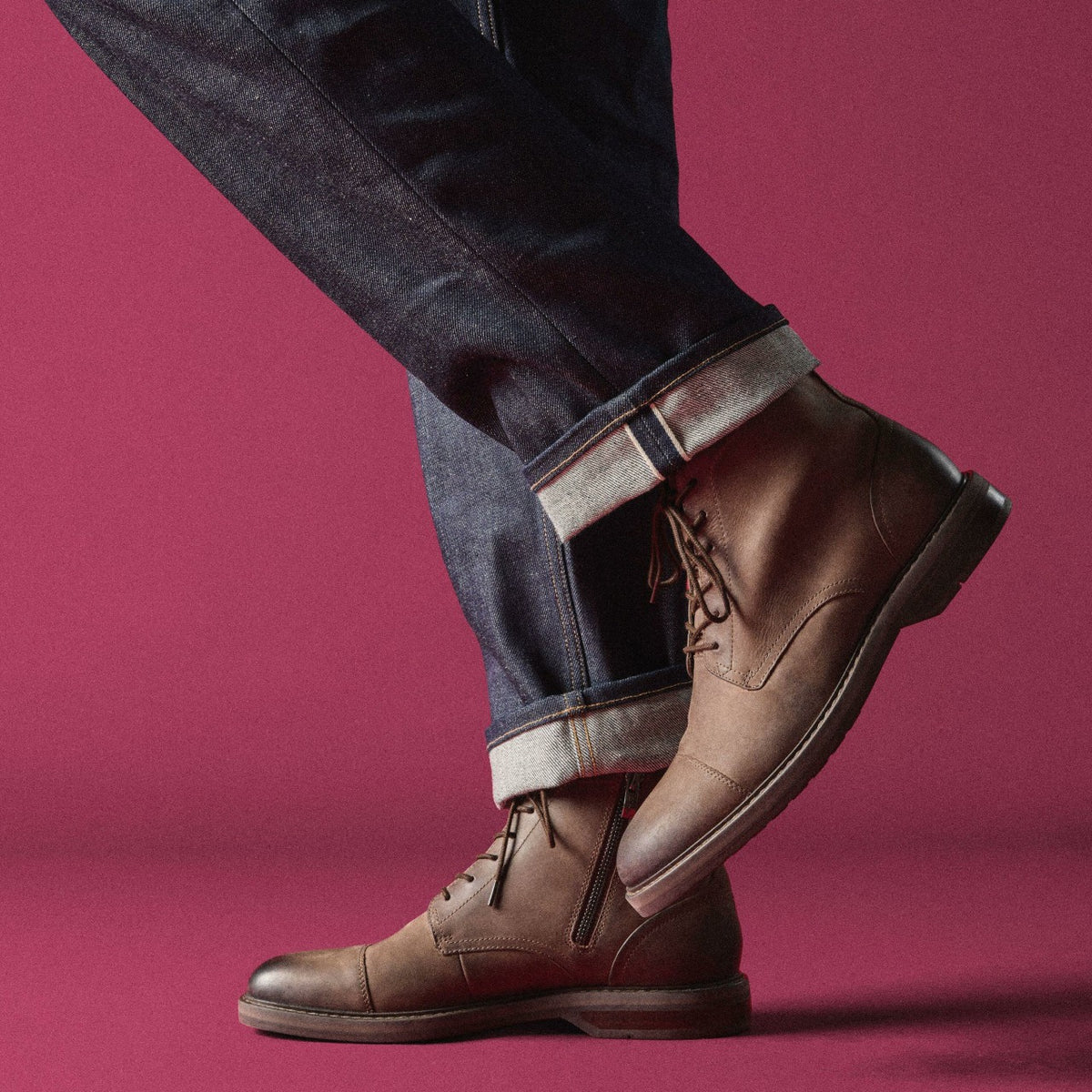 Aldwin Cap Brown Leather - Clarks Men